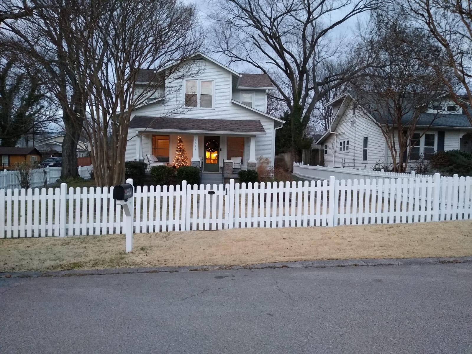 Beautiful white picket fence